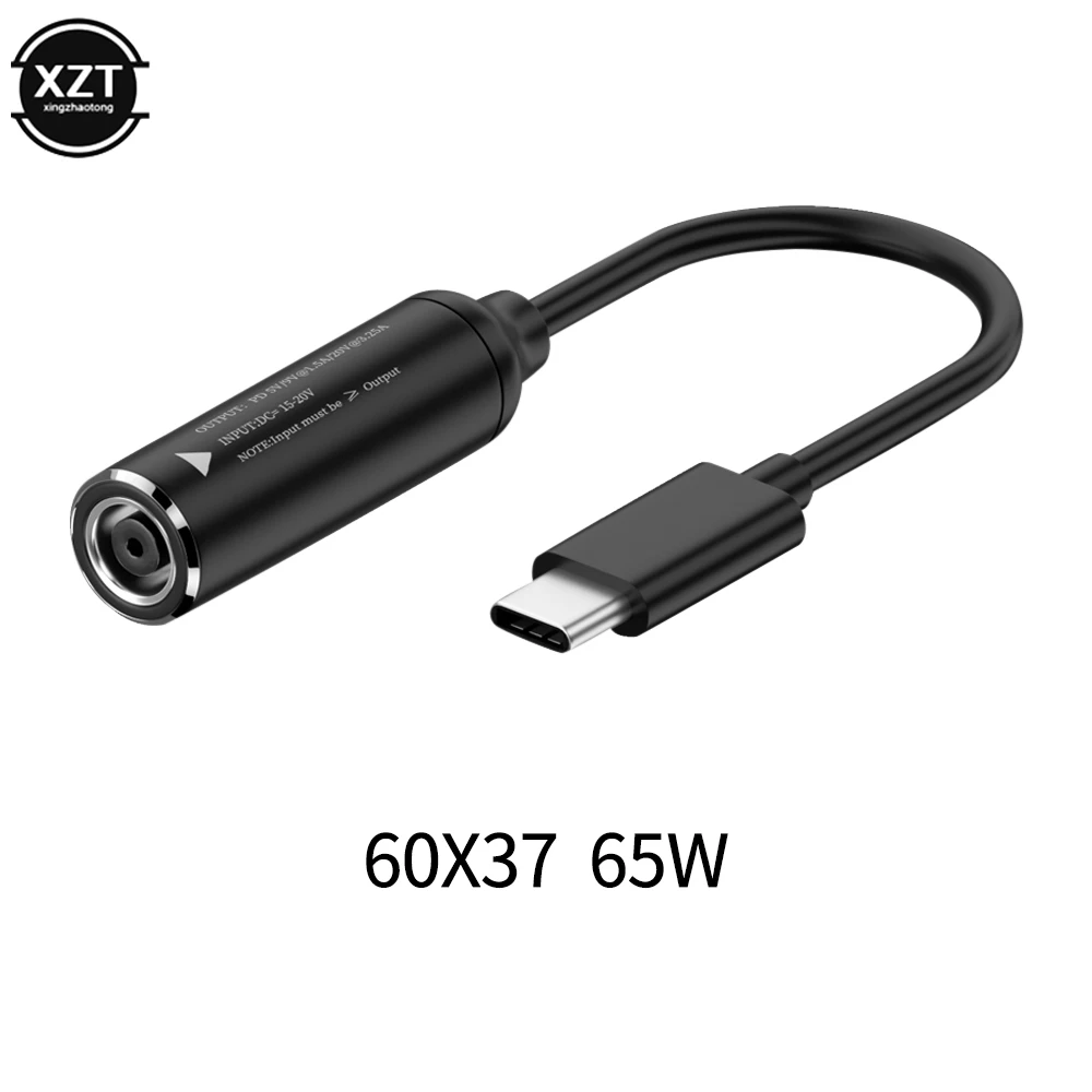 17cm PD carga rápida a DC cargador de energía para ordenador portátil adaptador conector USB tipo C convertidor macho para Lenovo PSP DELL HP - imagen 2