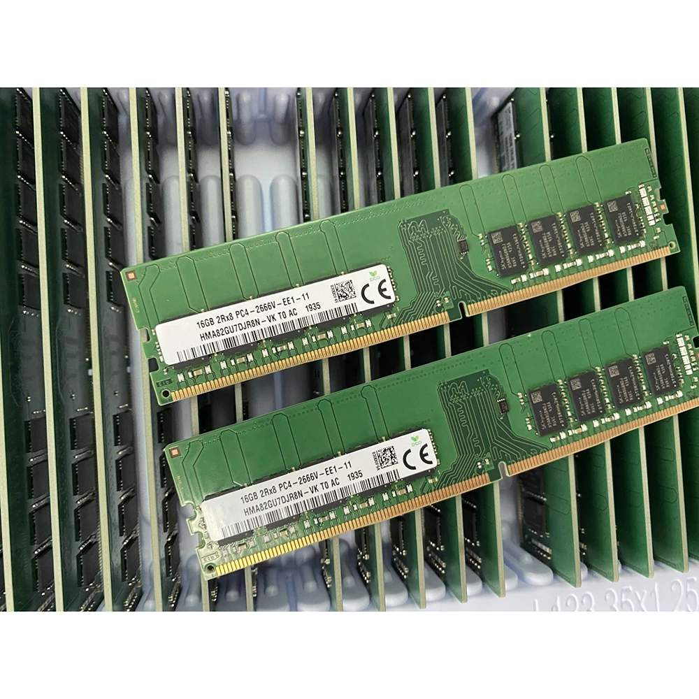 1 Uds RAM 16G 16GB 2RX8 PC4-2666V 2666 ECC UDIMM memoria para SK Hynix HMA82GU7DJR8N-VK/HMA82GU7CJR8N-VK - imagen 4
