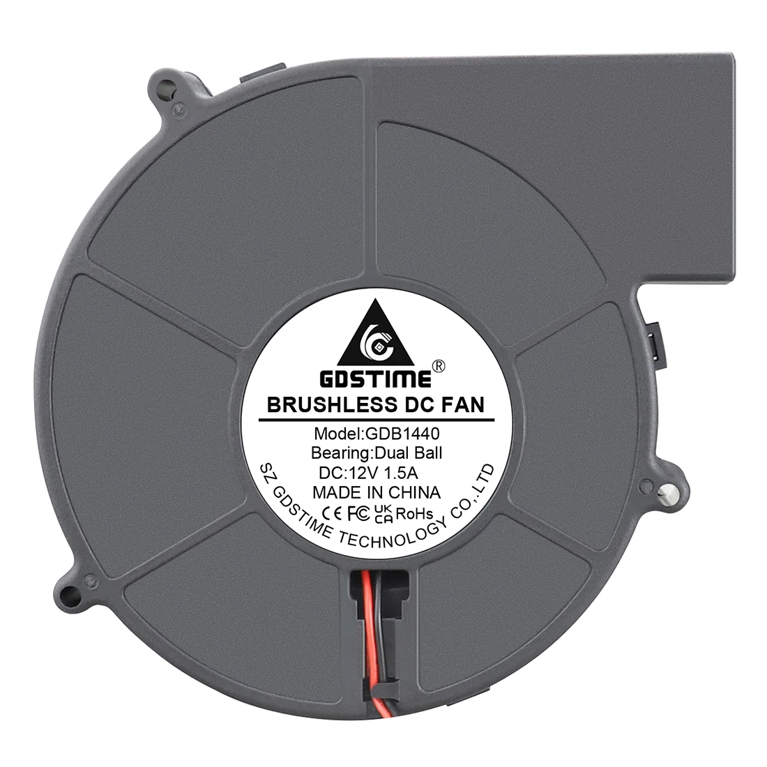 Gdstime-soplador de aire para máquina de limpieza en seco, soplador de refrigeración de turbina, 140x40mm DC 12V 14040 Axial DC, 2 piezas - imagen 4