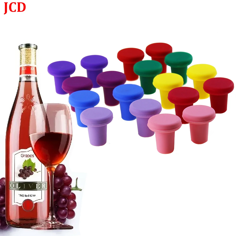 Tapón de silicona de calidad alimentaria, sellado a prueba de fugas, cerveza, vino tinto, botella de condimento, tapa de botella de mantenimiento fresco, tapón de goma Universal, 1 Uds.