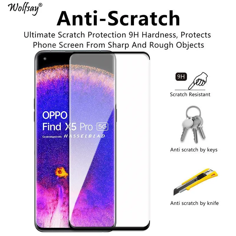 For OPPO Find X5 Pro Glass 3D Full Cover Curved Screen Protector For OPPO Find X5 Pro Tempered Glass Find X5 Pro 5G Lens Film  - imagen 3