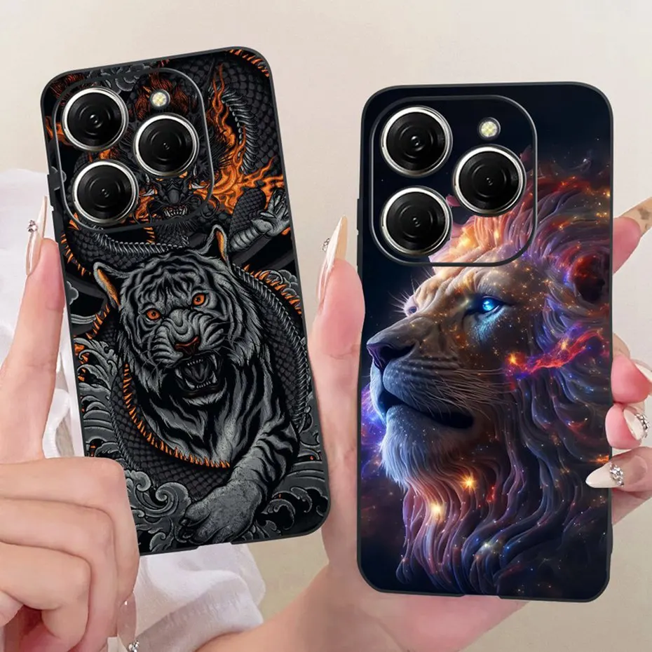 Funda de diseño moderno para Tecno Spark 20 Pro 20C 20 4G, funda suave de silicona negra para Tecno Spark20 Spark20C 20Pro - imagen 4