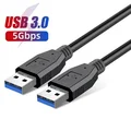 Black USB male-male