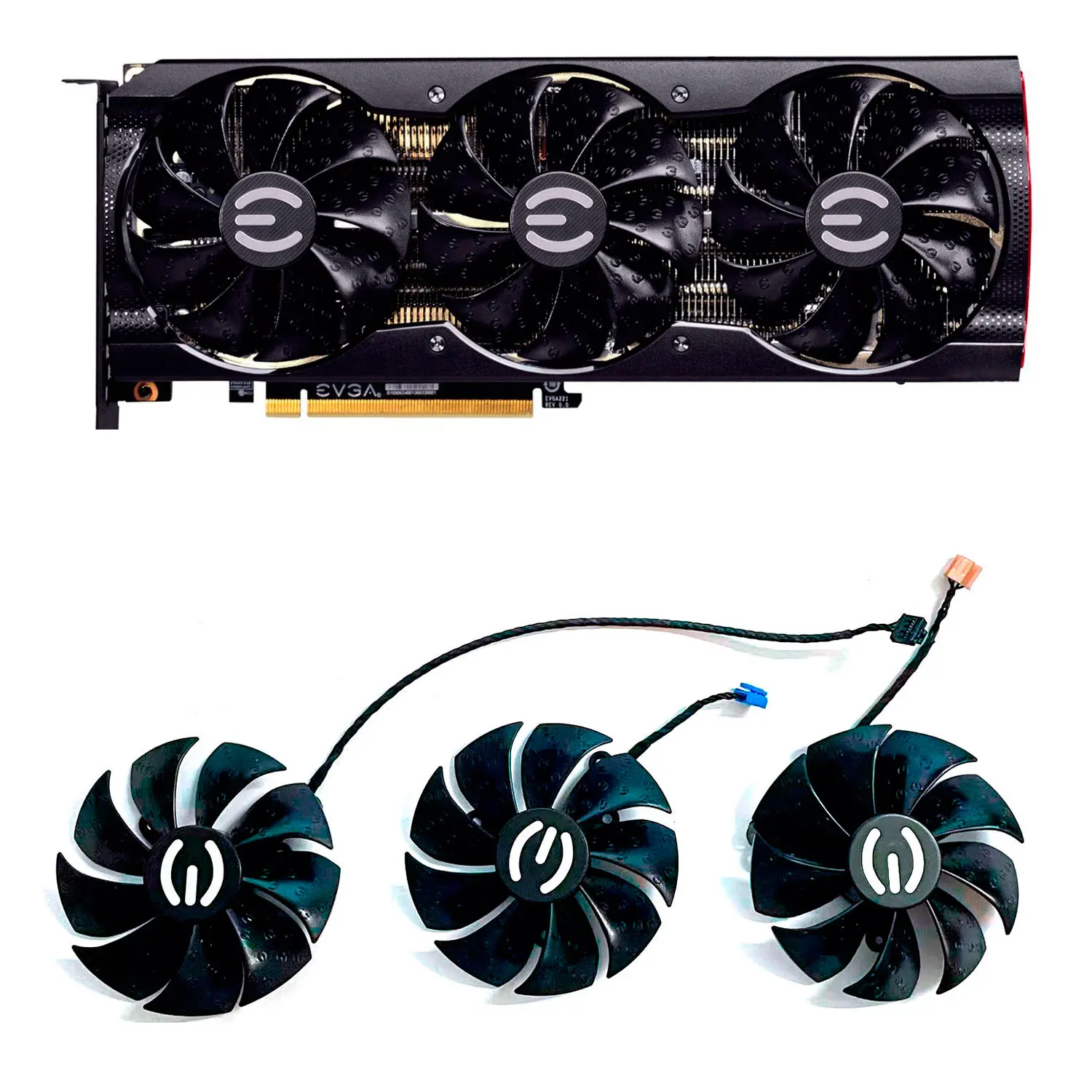 87MM PLD09220S12H 12V 0.50A 4Pin ventilador para tarjeta gráfica para EVGA RTX 3070 3080 Ti 3090 FTW3 ULTRA GAMING GPU Cooler - imagen 2