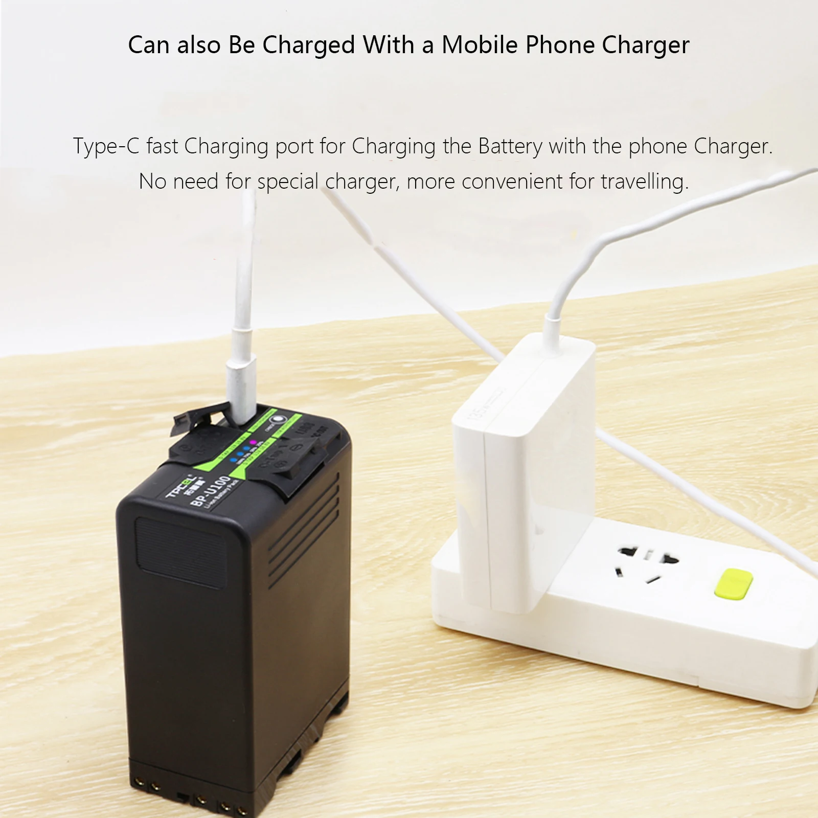 Batería BP-U100 con carga rápida PD45W para Sony Z280 FS5 7 FX6 Z190 EX1R EX200 BP-U30 U60 U70 U90 - imagen 5