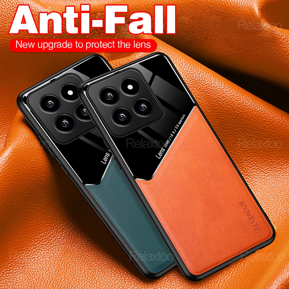Funda de cuero de negocios a prueba de golpes para Xiaomi 14 Pro Mi 14 Pro Xiomi Xaomi 14 Pro Xiaomi14Pro 5G, funda magnética para coche