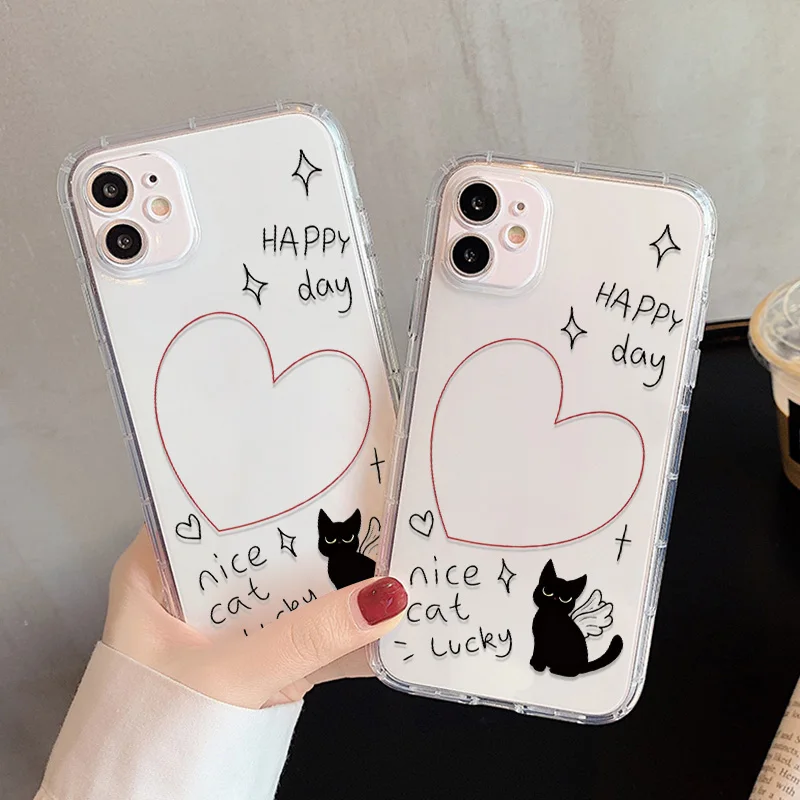 Funda de teléfono transparente con forma de gato y Animal para iPhone 16, Fundas para iPhone 17 Pro Max 11 13 15 14 12 Air 17promax, funda de silicona a prueba de golpes - imagen 4