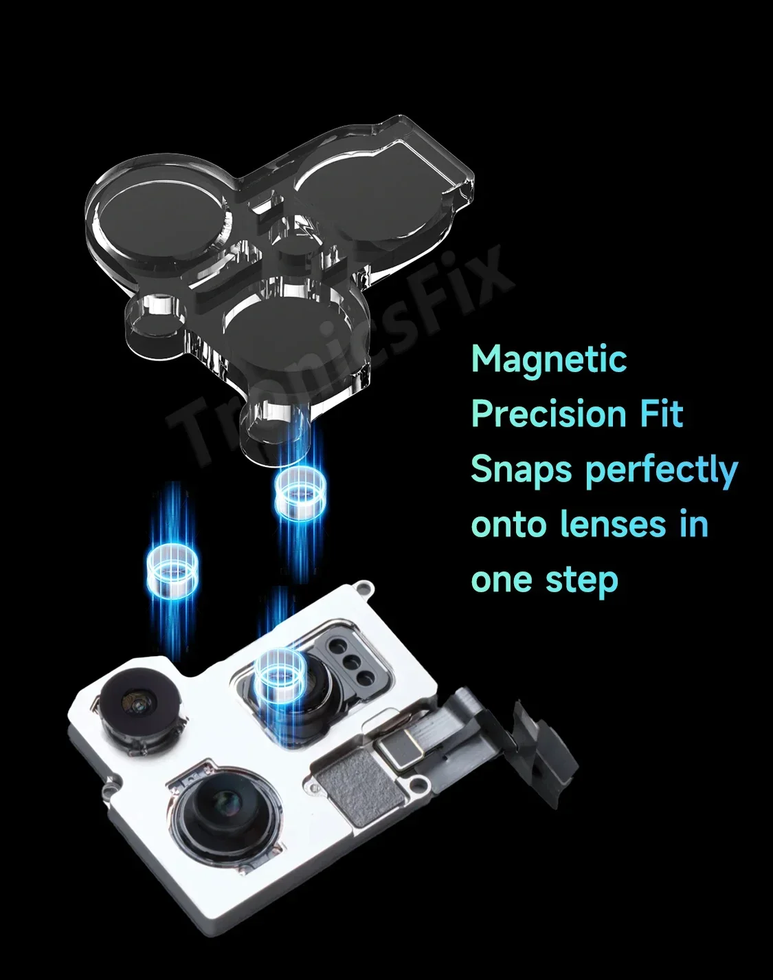 MECHANIC CP23 Cubierta magnética de lente de luz azul - Funda protectora resistente a los arañazos de cobertura total para iPhone 12-16Promax - imagen 2