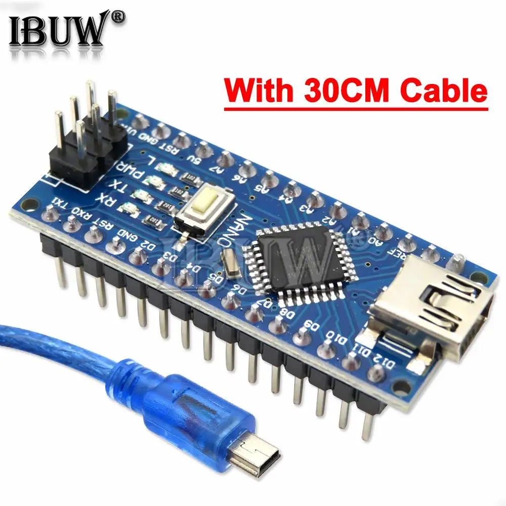 Mini USB Nano 3,0 con controlador compatible con cargador de arranque para arduino CH340 controlador USB Nano v3.0 ATMEGA328P placa de expansión - imagen 5