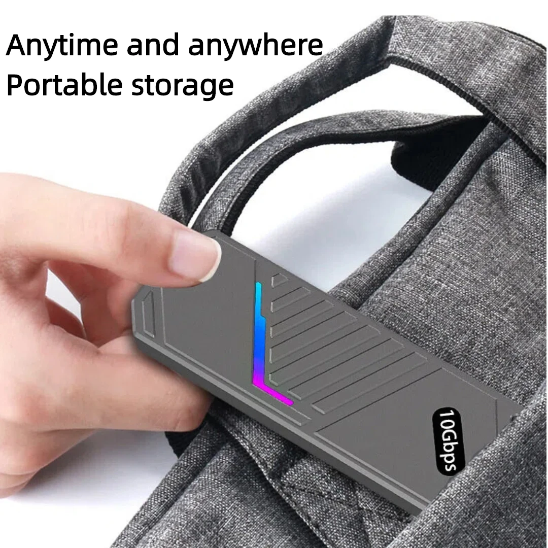 TISHRIC 10Gbps M.2 NVME SSD carcasa de disco duro externo CNC aleación de aluminio SATA protocolo simple/doble M2 caja de disco duro HDD - imagen 5