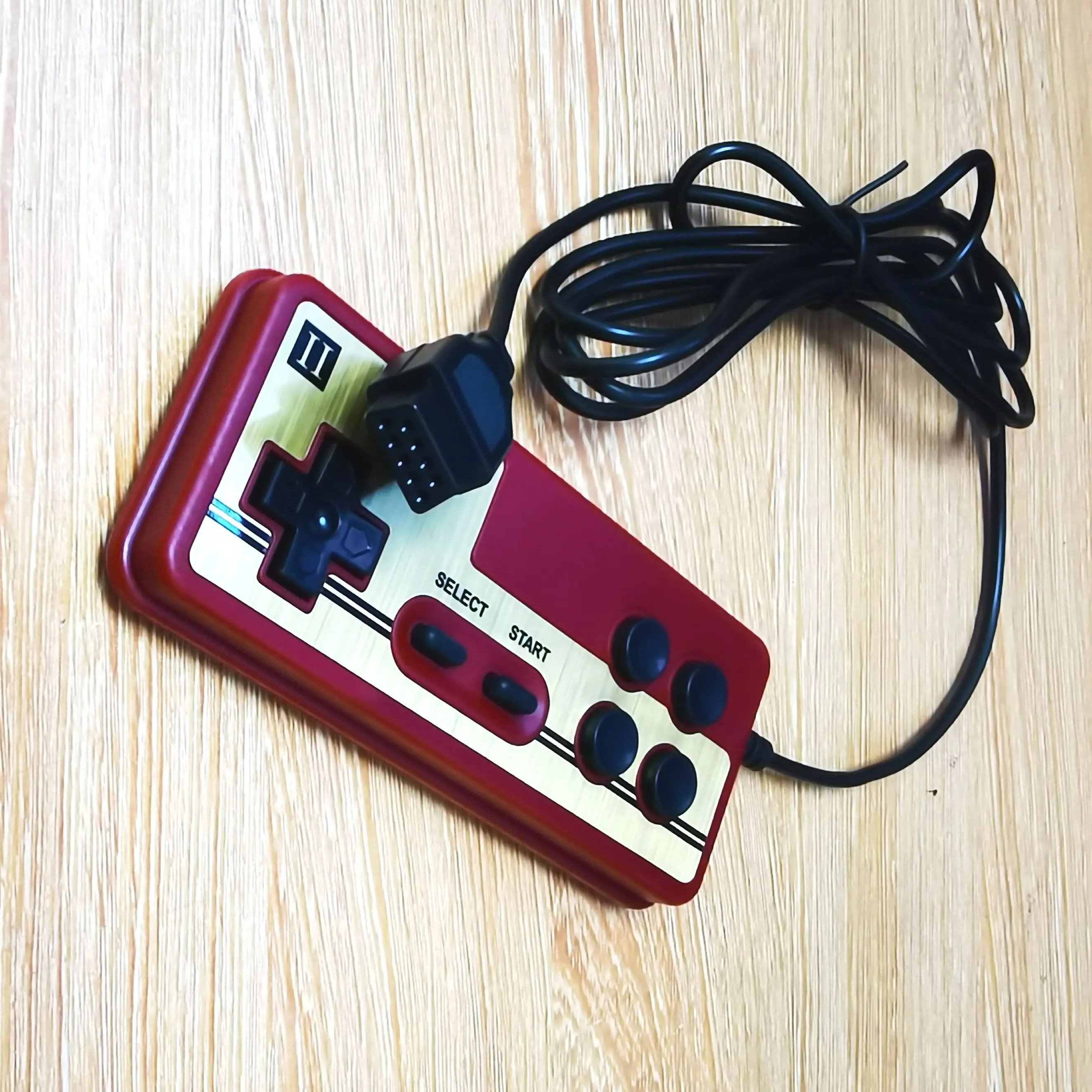 Controlador de juego de respaldo de 9 pines, 1 piezas, para FC, ordenador familiar, máquina roja y blanca, consola de juegos de 8 bits, reproductor de juegos de TV - imagen 2