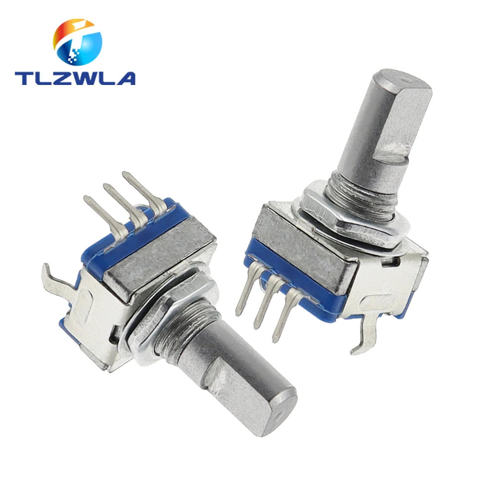 Codificador de Audio EC11, 5 piezas, 360 grados, 15MM, trípode Codificador rotativo, 20 pulsos, sin interruptor, E11 - imagen 4