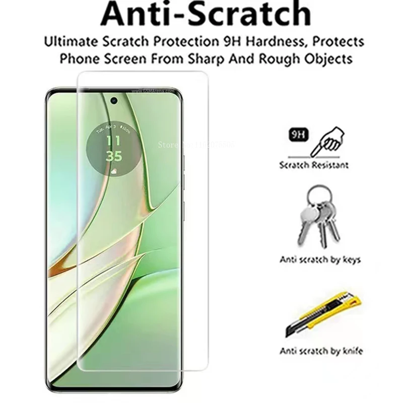 Protector de pantalla para Moto Edge 40 Neo, cristal templado UV, pegamento completo, curvo 3D, alta calidad, 4 unidades - imagen 5