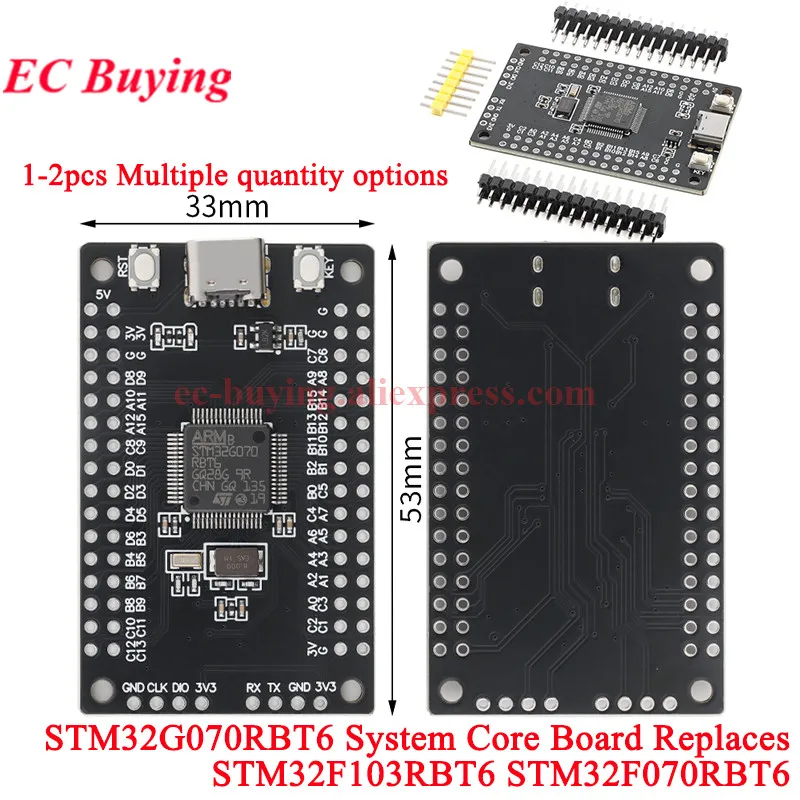 STM32G070RBT6 Placa de aprendizaje de desarrollo de núcleo de sistema pequeño ARM Cortex-M0 + microcontrolador reemplazar STM32F103RBT6 STM32F070RBT6