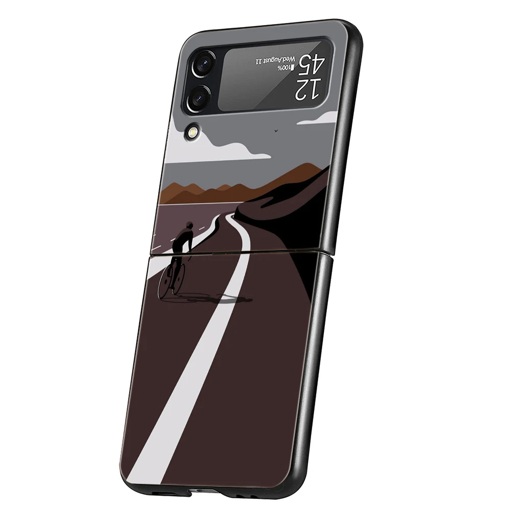 Funda de teléfono para ejercicio de bicicleta francesa, para Samsung Galaxy Z Flip 3 4 5 6 7, PC plegable duro para Samsung Z Flip3 Flip4 Flip5 - imagen 3
