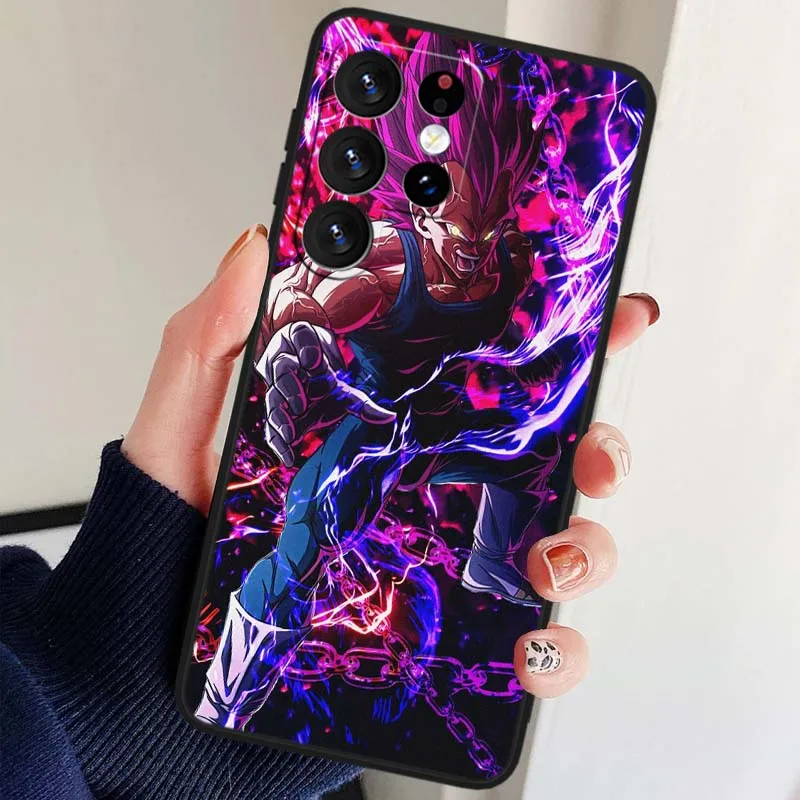 Funda de teléfono negra de Anime d-dragon Ball Vegeta IV para Samsung S25 S24 S23 S22 S21 S20 Lite FE Plus Ultra 5G - imagen 5
