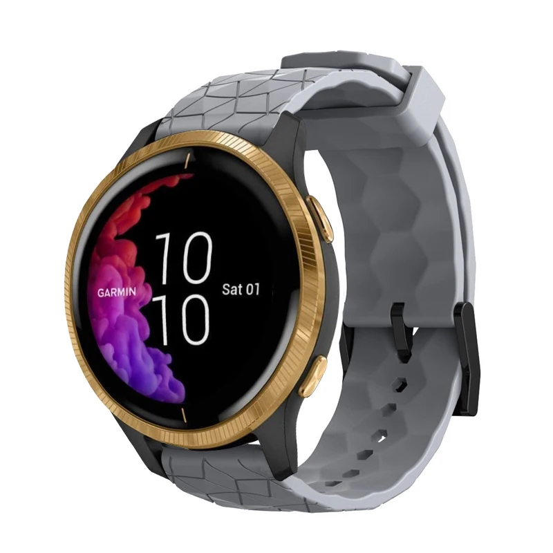 Correa de impresión de 20mm y 22mm para reloj Garmin Vivoactive 3 4, Venu 2 2s SQ Forerunner 645, pulsera de silicona para reloj inteligente - imagen 4