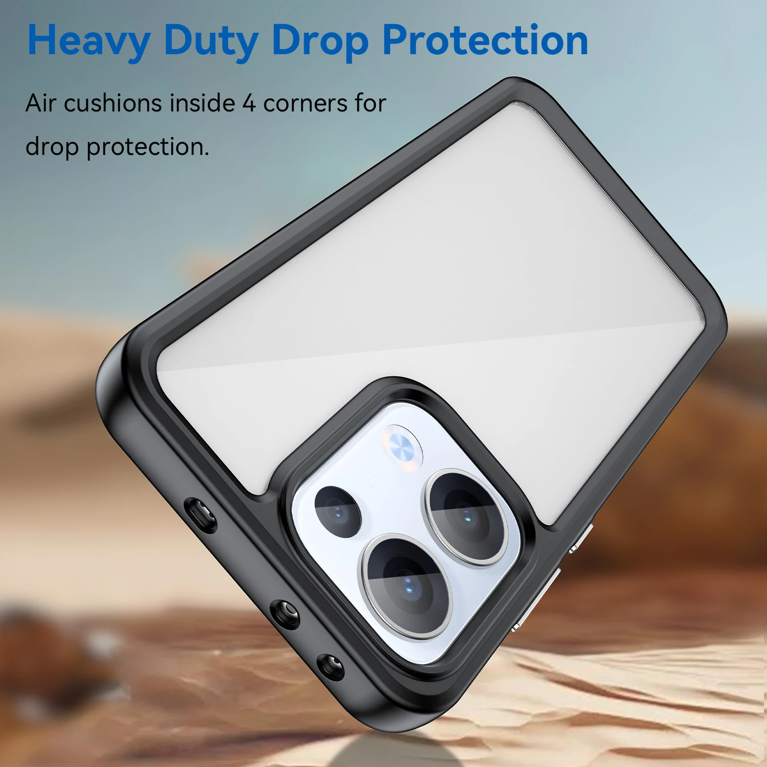 Para OPPO Reno 13 funda Reno13 Fundas Coque duro translúcido marco suave a prueba de golpes funda trasera transparente OPPO Reno 13 - imagen 4