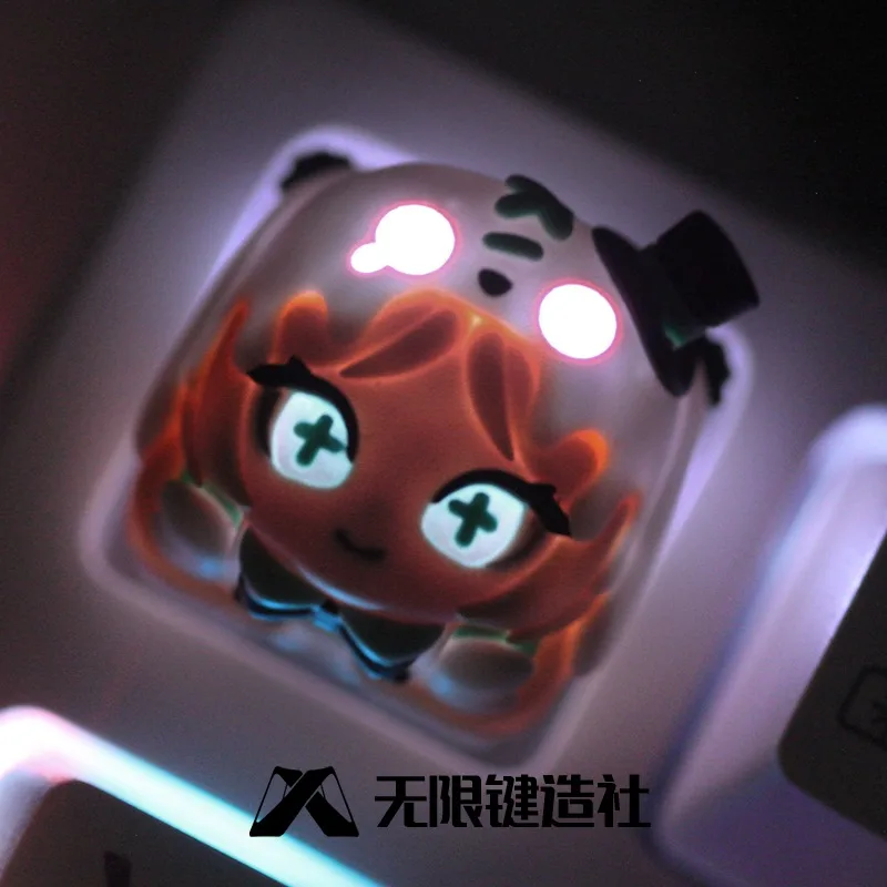 Tecla con tema de cuento de hadas de una sola pieza, 1U ESC, estilo Anime, retroiluminada, diseño personalizado, Teclado mecánico de resina, hecha a mano - imagen 4