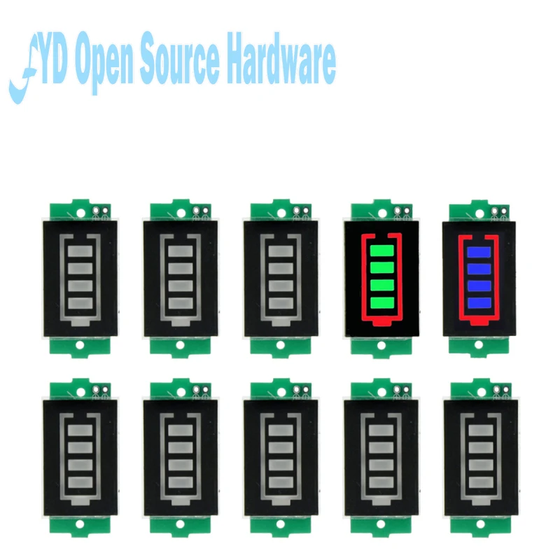 1-10 unidades 1S-8S 1/2/3/4S Módulo de 3,7 V capacidad de indicador de batería de litio, pantalla de 4,2 V, probador de potencia de vehículo eléctrico Li-ion