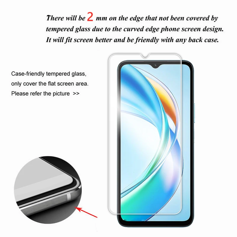 Para Honor X5b Plus vidrio 6,56 pulgadas pegamento completo Protector de pantalla transparente para Honor X5b vidrio templado para Honor X5b Plus película de lente - imagen 5