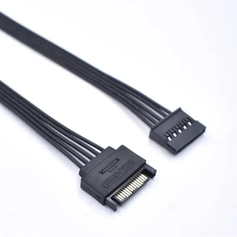 Cable de extensión de alimentación Sata de 30cm, disco duro Sata de 15 Pines, Cable adaptador de corriente macho a hembra - imagen 2