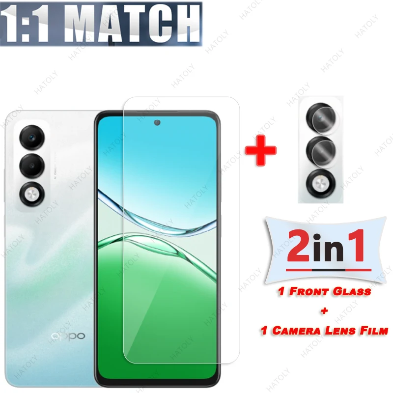 Para Oppo A5i Pro 5G Protector de pantalla de vidrio para Oppo A5i 5G HD película protectora transparente Protector de lente de cámara para Oppo A5i Pro 5G - imagen 4