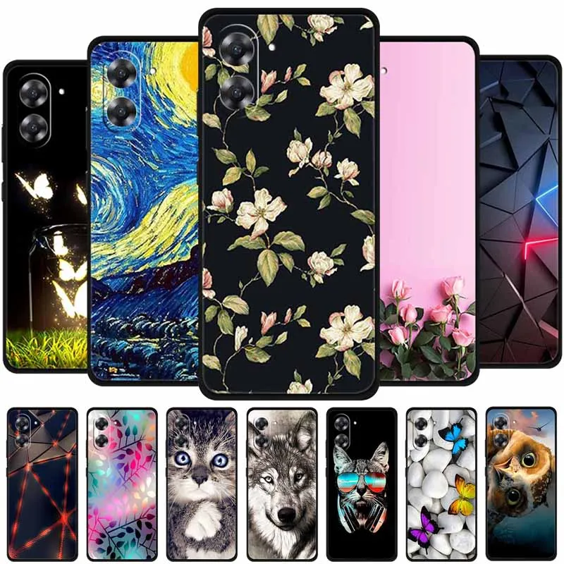 Para OPPO OnePlus Nord CE5 funda Cool Wolf animales suave silicona TPU funda de teléfono para CPH2719 flores frescas cubierta a prueba de golpes 6,77"