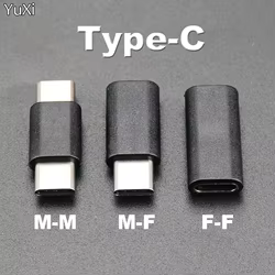YuXi-Adaptador USB tipo C macho a hembra, convertidor de M-M de F-F, conector para teléfono inteligente, Samsung, Xiaomi, Huawei, 1 unidad