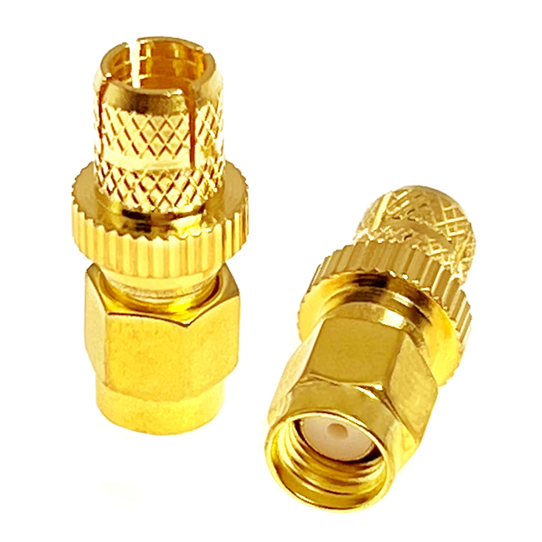 1 unidad nuevo conector macho SMA conector coaxial RF engarzado para Cable LMR300 recto chapado en oro adaptador al por mayor Terminal de Cable