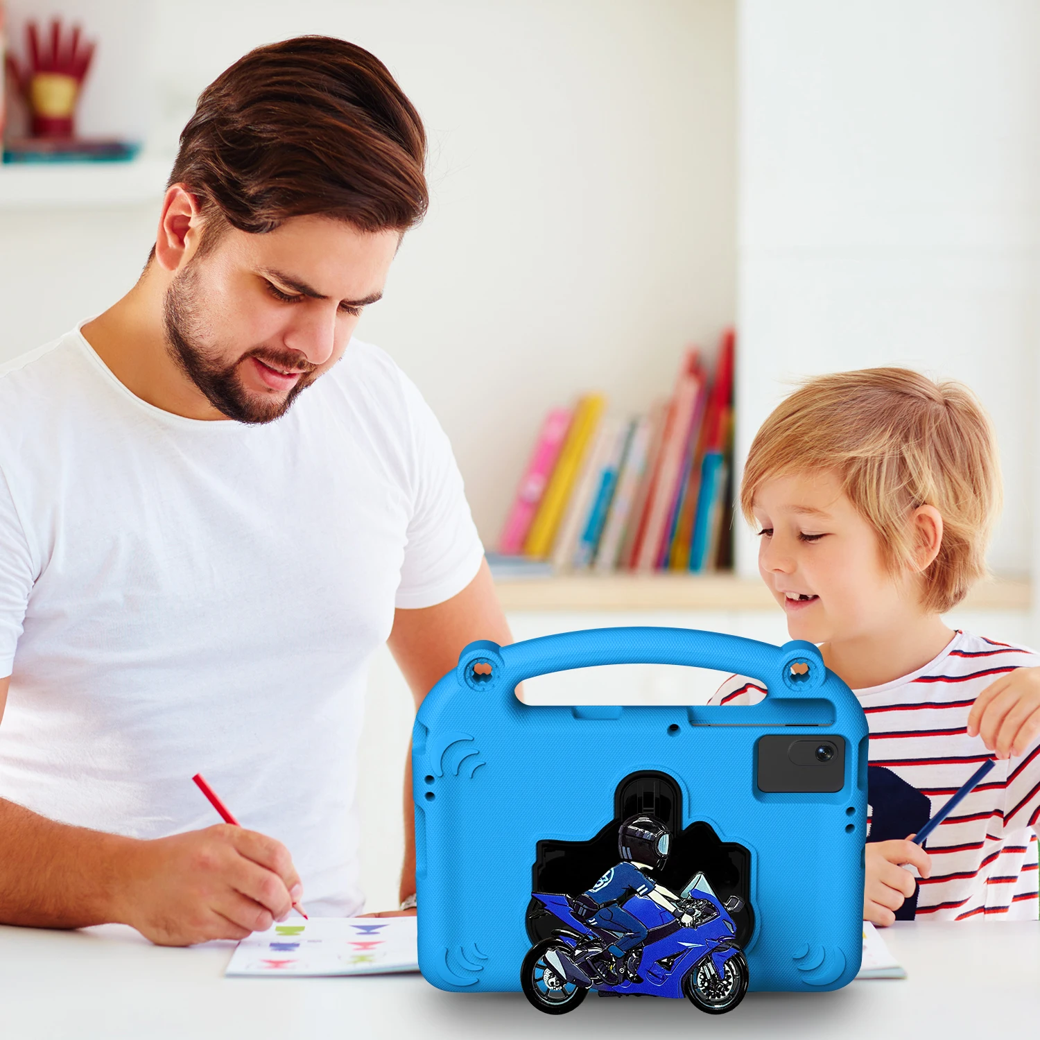 Funda EVA para niños para Samsung Galaxy Tab A11 A9 Plus S11 S10 Lite S9 FE S8 S7 S6 Lite A7 10,4 S5e S6 funda con soporte de mano - imagen 4