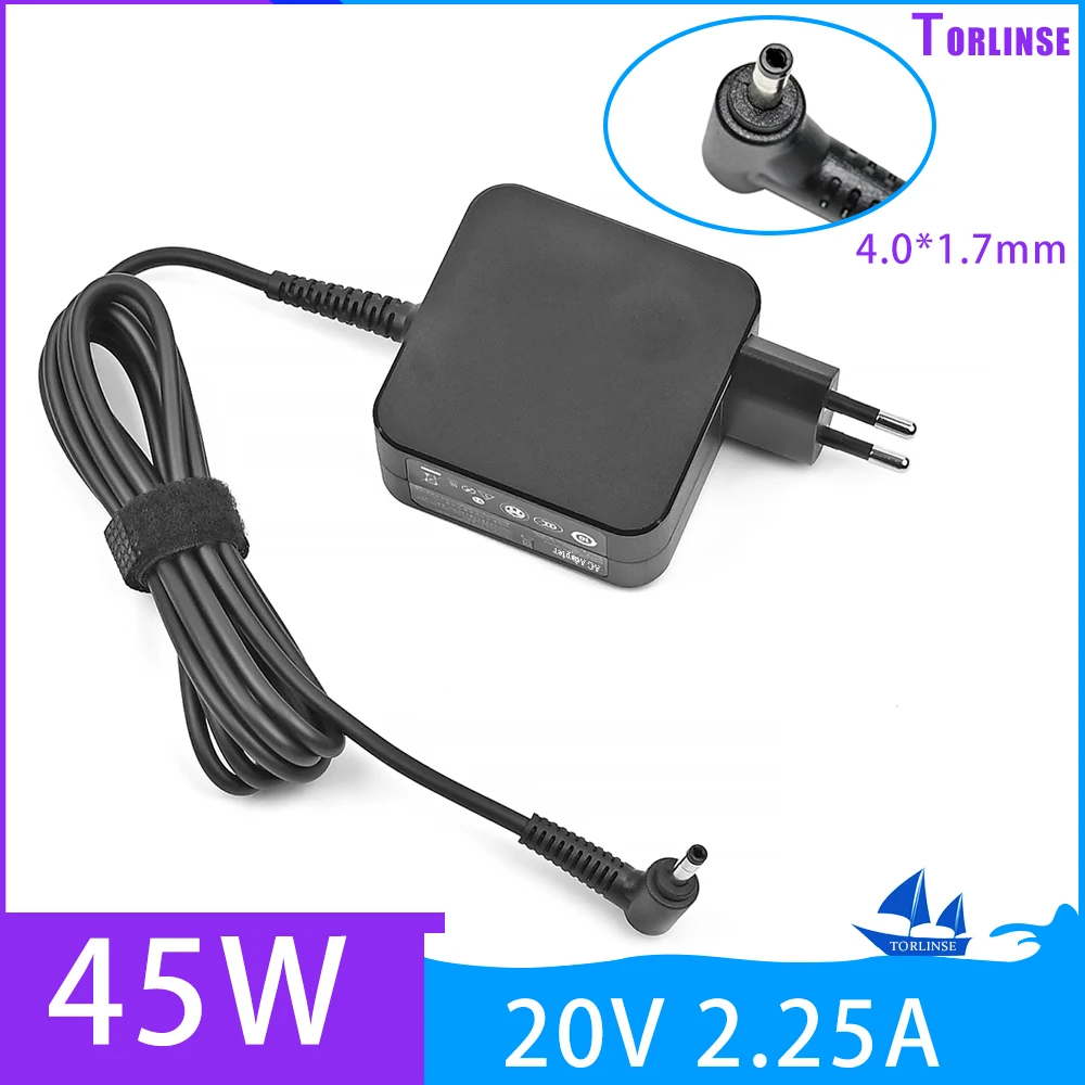Cargador de ordenador portátil para Lenovo, adaptador de 20V, 2.25A, 45W, 4,0x1,7 MM, para YOGA 310, 510, 520, 710, MIIX5, 7000, Air 12, 13, ideapad 320, 100, 110, N22, N42