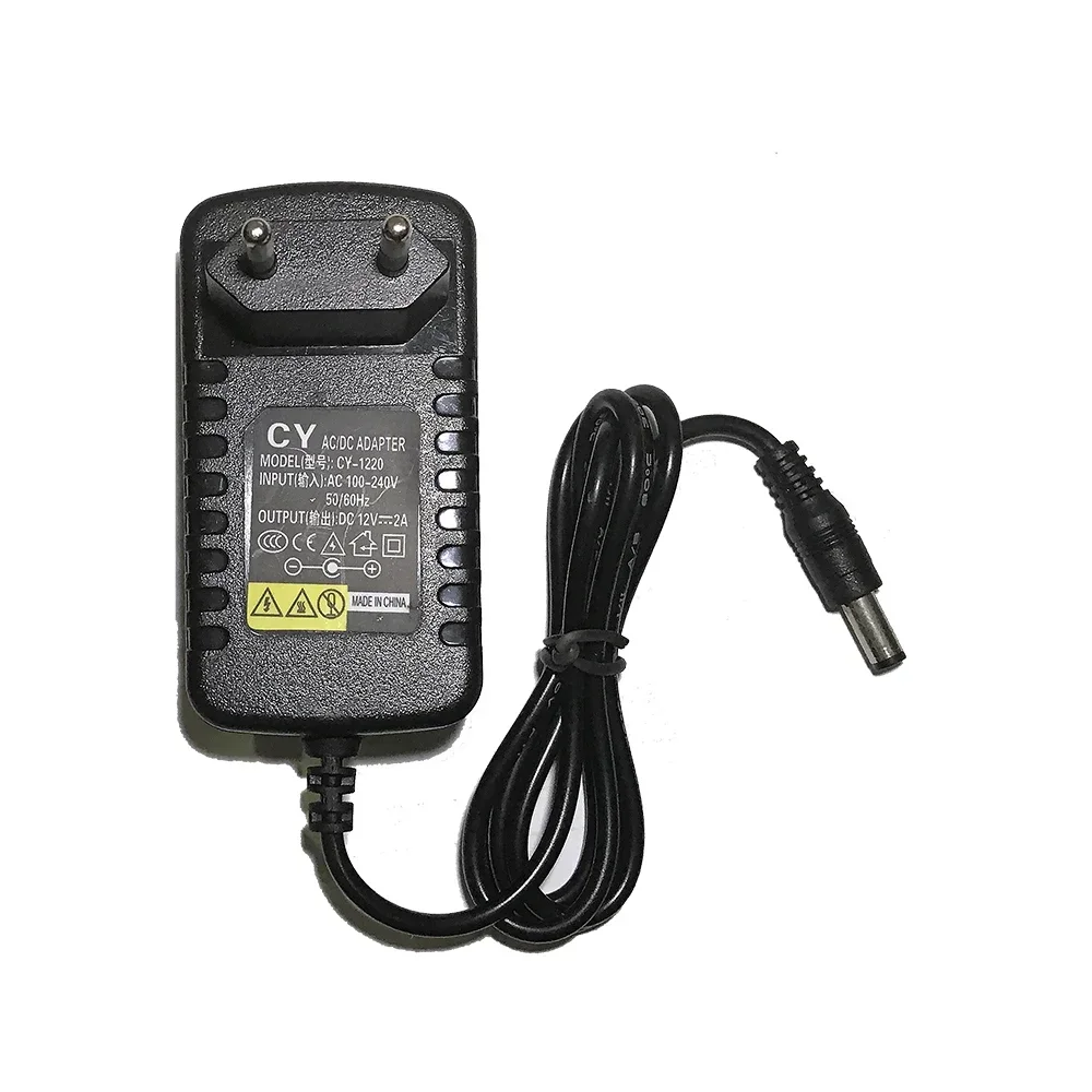 Fuente de alimentación 12V2.5A 2A 1A 5,5mm x 2,1mm 5V2A 3,5mm x 1,35mm, enchufe adaptador AC 100 - 240V a CC para cámara IP CCTV, enchufe UE AU UK US
