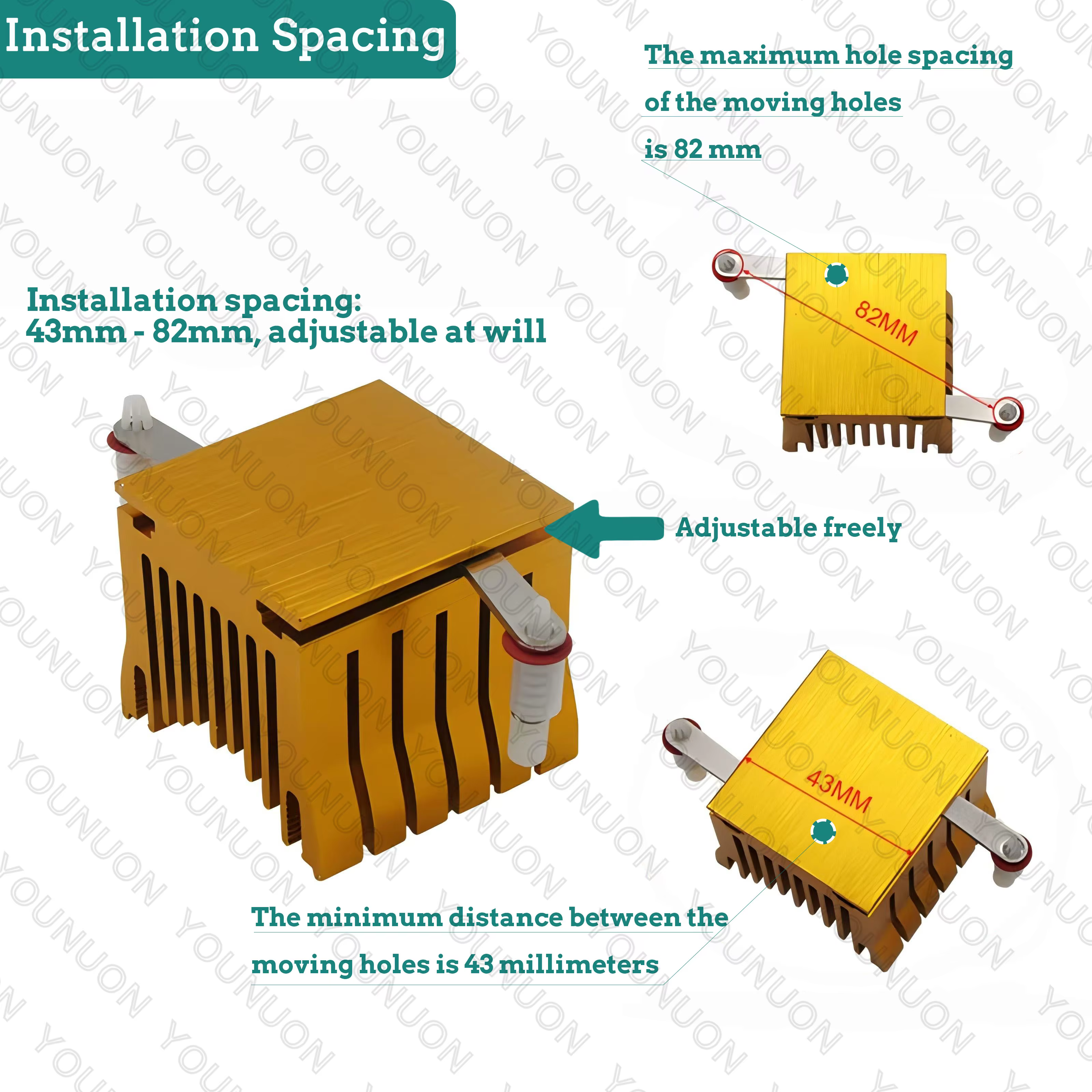Disipador Northbridge Aluminio – Ventilador 4cm Refrigeración PC - imagen 2