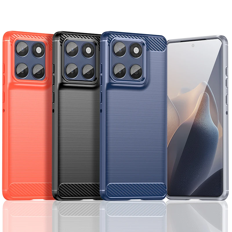 Para cubierta Motorola Moto Edge 60 funda Moto Edge 60 Capas a prueba de golpes teléfono parachoques trasero TPU suave fibra de carbono Fundas Moto Edge 60 - imagen 2