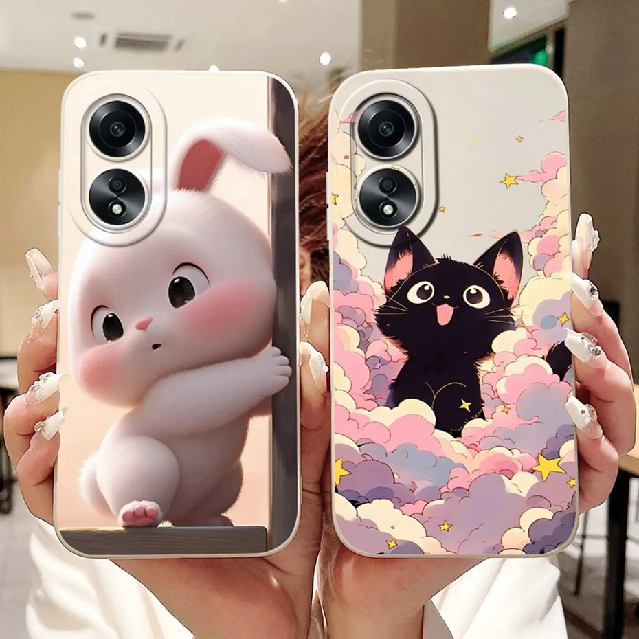 Funda de teléfono con dibujos animados para OPPO A58 4G CPH2577, funda de silicona suave a prueba de golpes para Oppo A58 4G, parachoques