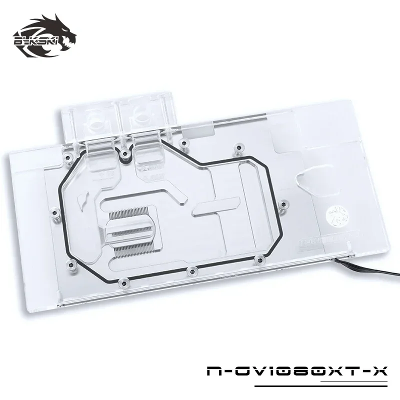 BYKSKI bloque de agua para GIGABYTE GTX1080 Xtreme GAMING/N-GV1080XT-X/GTX1070 Xtreme/GTX1070Ti/bloque de cobre de cubierta completa RGB - imagen 4