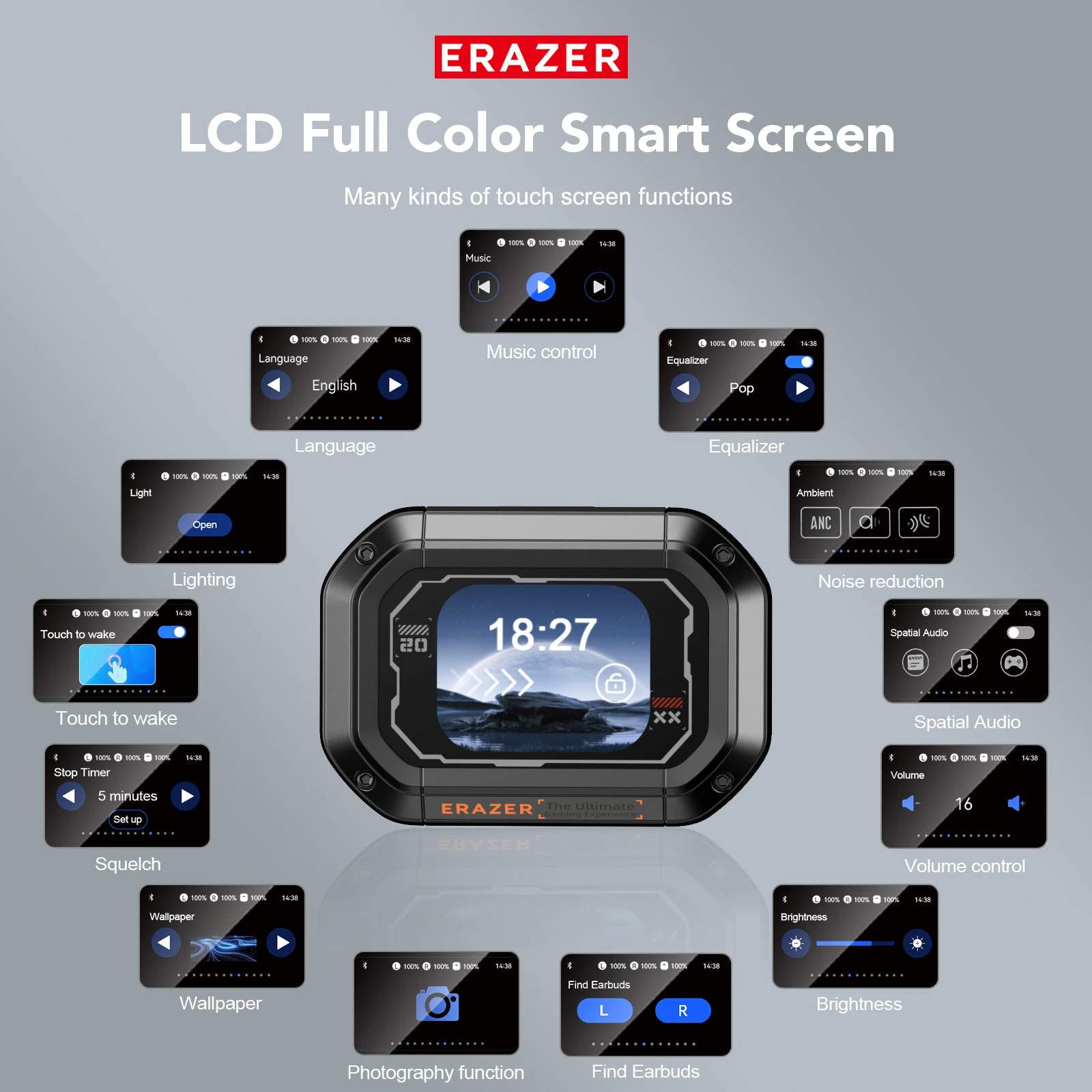 [Auriculares AI Traductor] Erazer XP6 auriculares inalámbricos auriculares para juegos ecualizador aplicación auriculares Bluetooth sonido potente impermeable - imagen 5