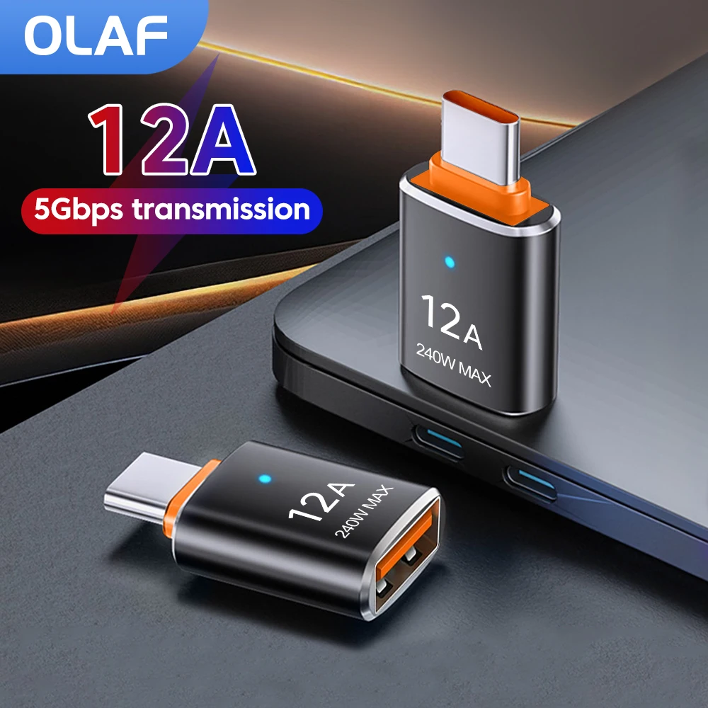 Adaptador USB3.0 OTG tipo C macho a conector hembra USB convertidor de transferencia de datos de carga rápida para iphone 15 Samsung Huawei Xiaomi