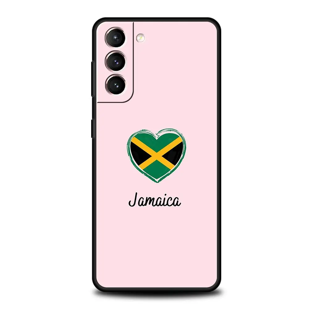 Funda de teléfono con bandera nacional de Jamaica para Samsung Galaxy S25 Edge S24 S23 S22 S20 Ultra S21 FE 5G S10 Plus, funda suave de TPU - imagen 4