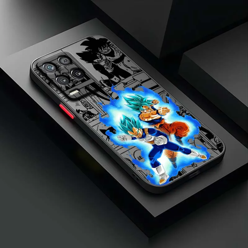 D-Dragon Ball Cool Saiyan Anime funda para OPPO A96 A78 A74 A72 A58 A53 Reno 10 8 7 6 Lite 5G funda de teléfono translúcida esmerilada - imagen 4