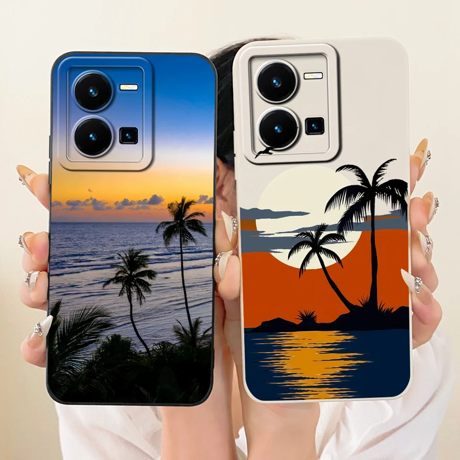 Para Vivo Y35 4G funda nueva funda pintada de lujo a prueba de golpes funda de teléfono suave de TPU para Vivo Y35 Y 35 VivoY35 4G funda trasera Coque - imagen 3