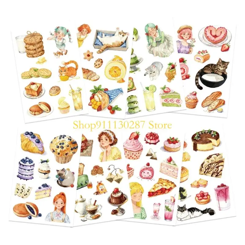 J1HC pegatinas reutilizables con temática comida, 24 Uds., para proyectos arte infantiles, seguro, no tóxico - imagen 3