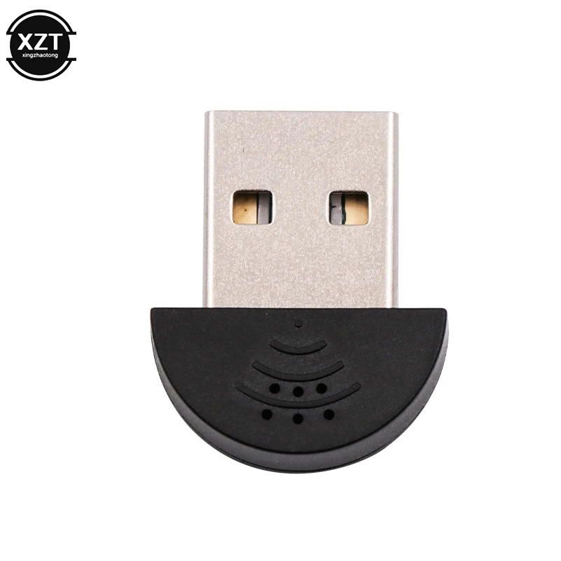 Super Mini USB 2,0 micrófono Adaptador de Audio micrófono portátil Studio Speech Driver gratis para portátil/Notebook/PC/MSN/Skype