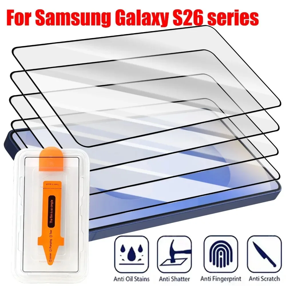 Para Samsung Galaxy S26/S26 Plus/S26 Ultra HD 9H vidrio templado con herramienta de fácil instalación Protector de pantalla de cubierta completa antiarañazos - imagen 4