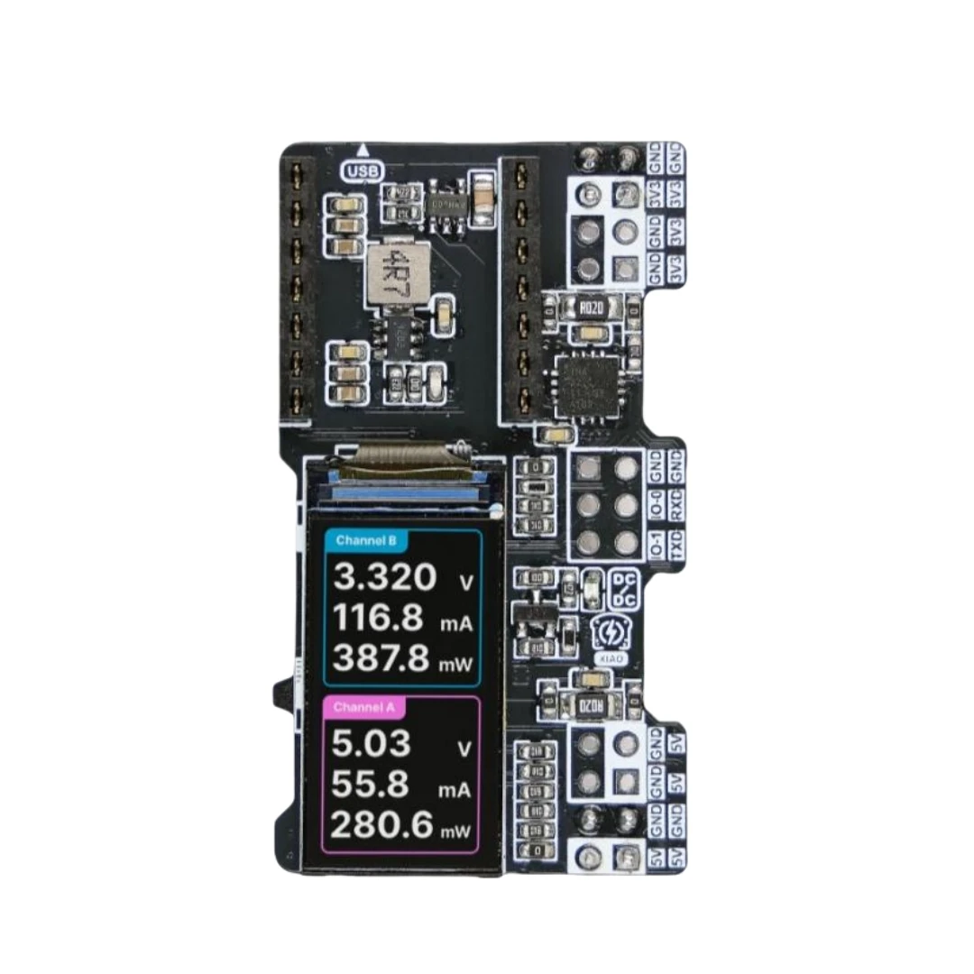 XIAO PowerBread: una fuente de alimentación de placa de pruebas y medidor compatible con placas de desarrollo XIAO, con pantalla LCD a color - imagen 3