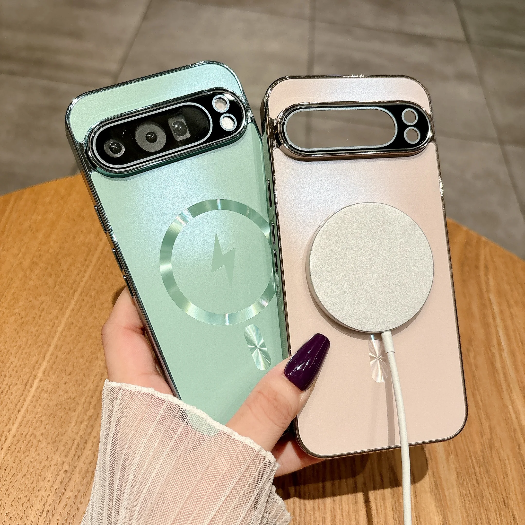 Funda de carga inalámbrica magnética mate para Google Pixel 10 9 9A 8 8A 7 7A 6 6A Pro XL para Magsafe Slim PC cubierta de protección dura - imagen 5