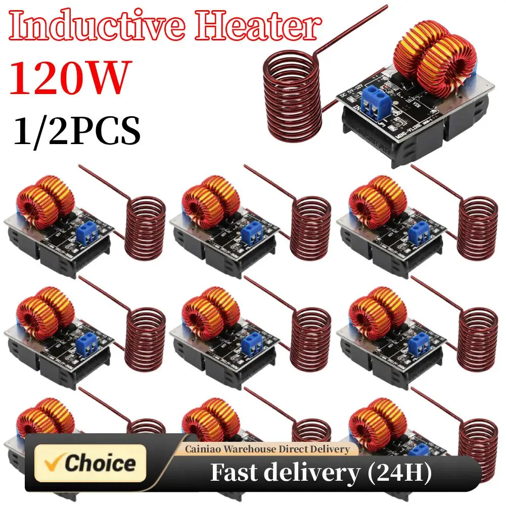 1-5 uds 120W Mini ZVS Placa de calentamiento por inducción DC 5-12,0 V voltaje de entrada calentador de inducción módulo de fuente de alimentación de alta frecuencia