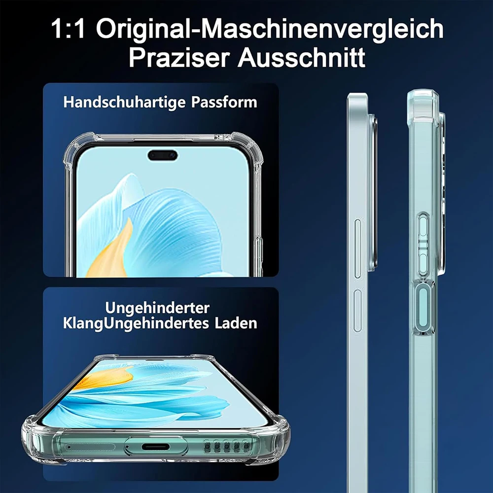 Funda blanda de silicona transparente de lujo para Huawei Honor 200 90 50 70 Pro Lite 5G, carcasa trasera transparente a prueba de golpes para teléfono - imagen 4