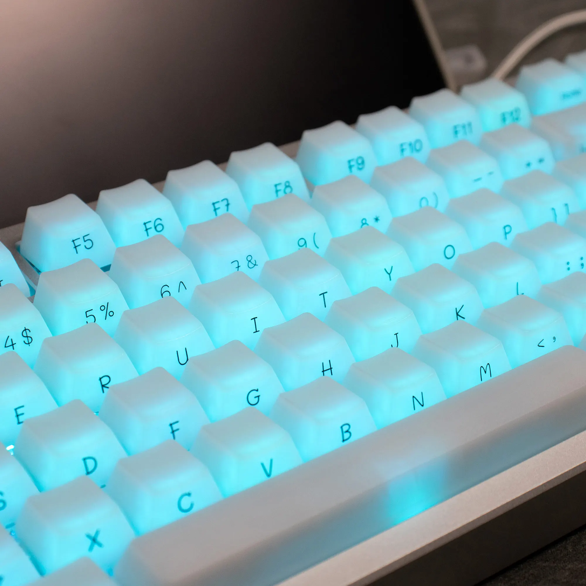 Teclas transparentes de seda para teclado mecánico Cherry MX, 130, 60%, 65%, 75% - imagen 3